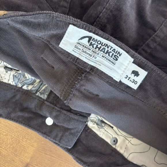 Mountain Khakis Corduroy Pants Men’s Brown Classic Fit Straight Fit Size 31x30 - Picture 4 of 6